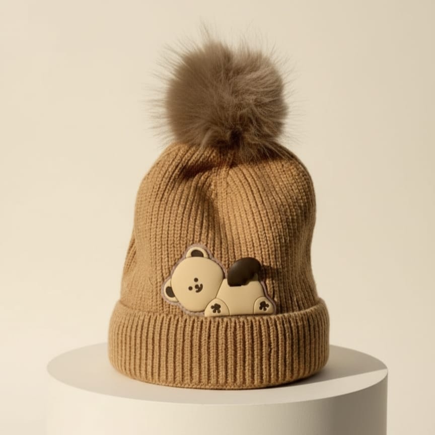 winter bear saleep cap