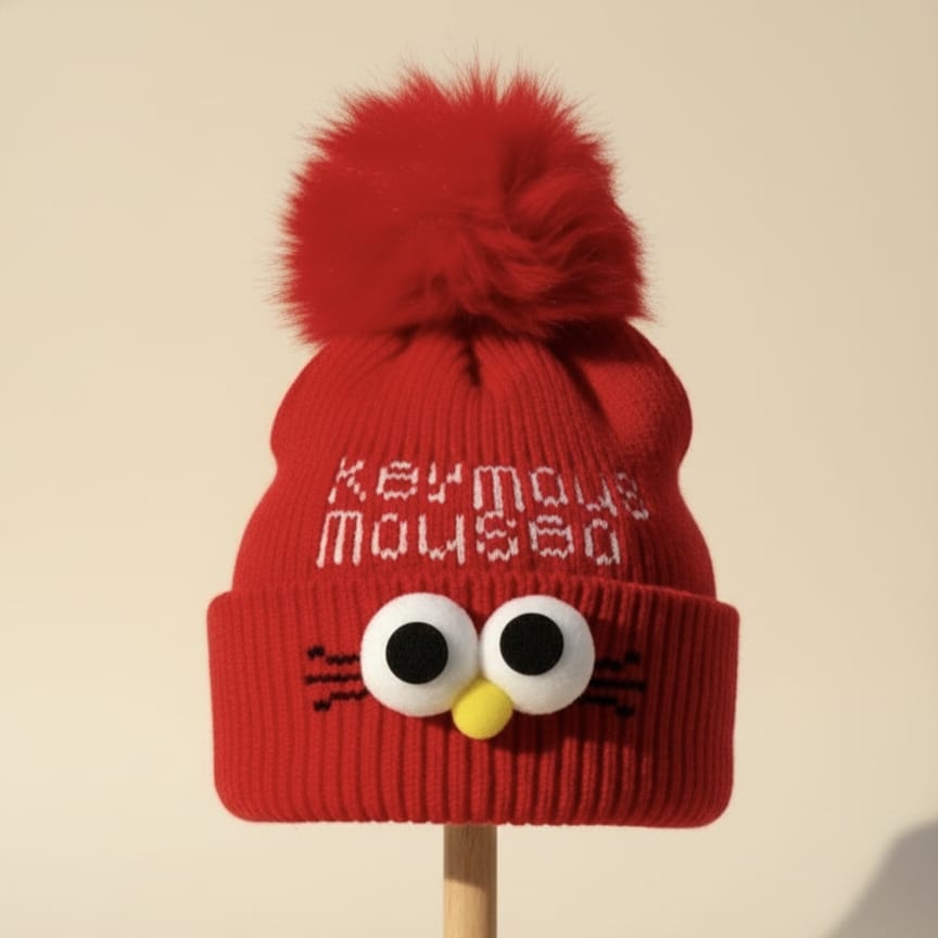 eyes with winter cap