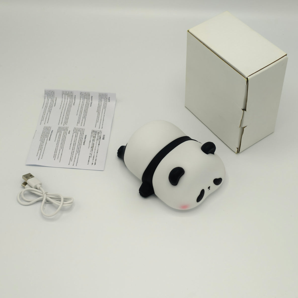 Soft Glow Cute Bunny Silicone 7 Color Panda Night Light with Touch Control LED Plug-in-USB Rechargeable For babies And Kids