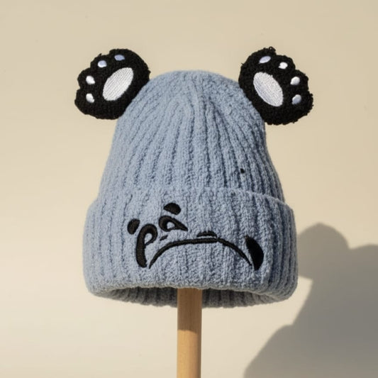 bear ear wool cap-980