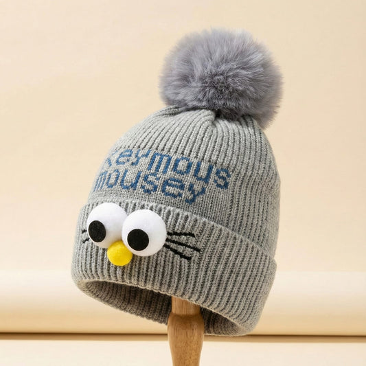 eyes with winter  cap