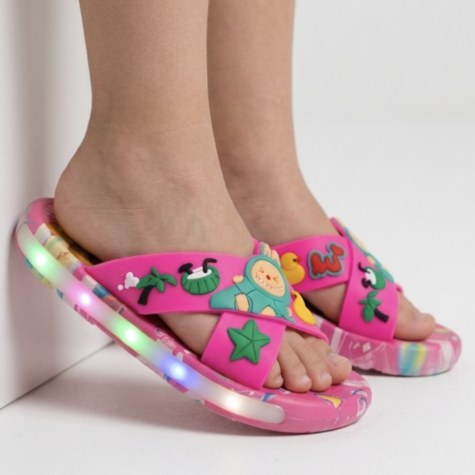 labubu slippers light