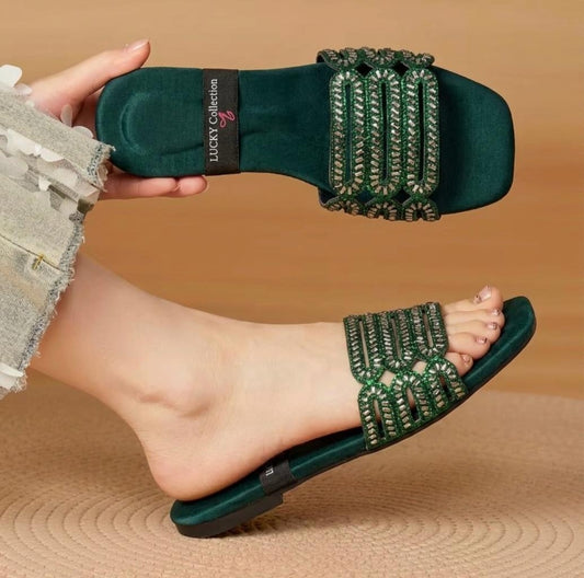 green star flat shoe