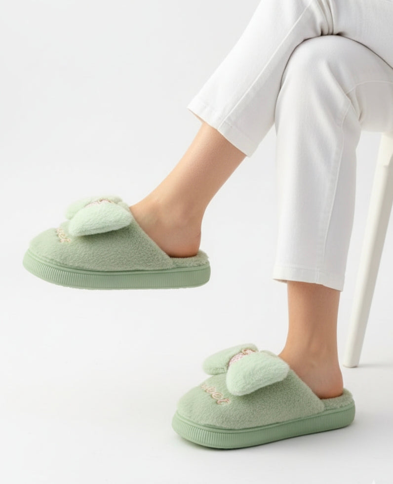women sweet ribon carpet shoe-654