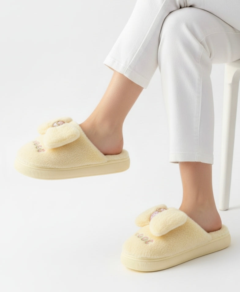 women sweet ribon carpet shoe-654