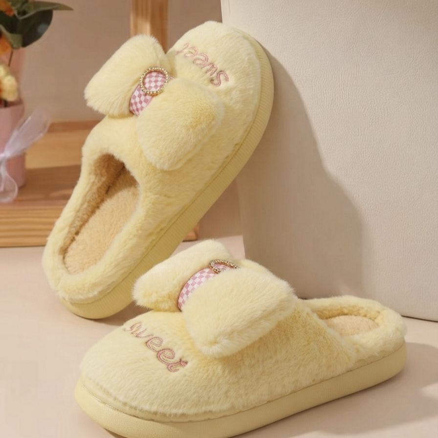 women sweet ribon carpet shoe-654