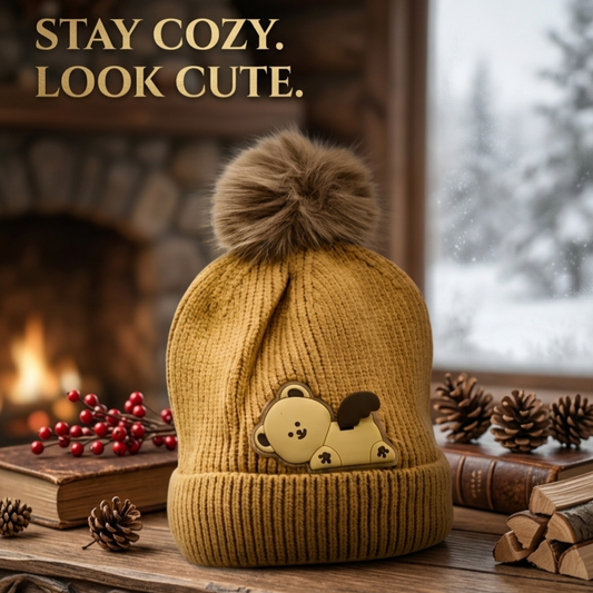 winter bear saleep cap