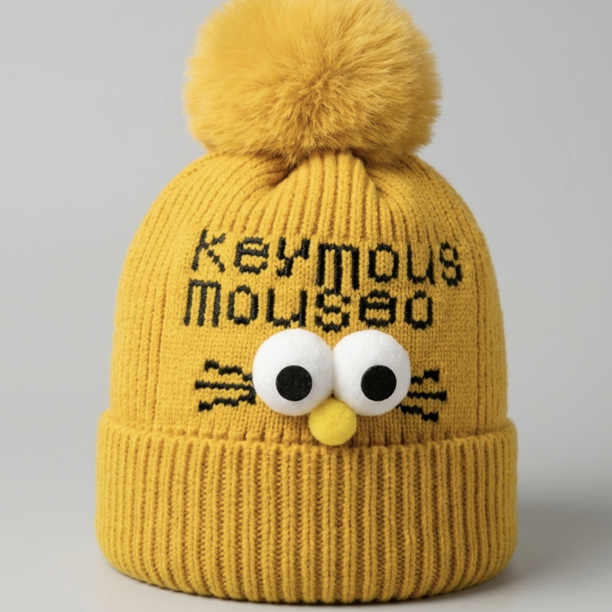 eyes with winter  cap