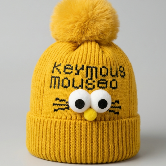 eyes with winter  cap