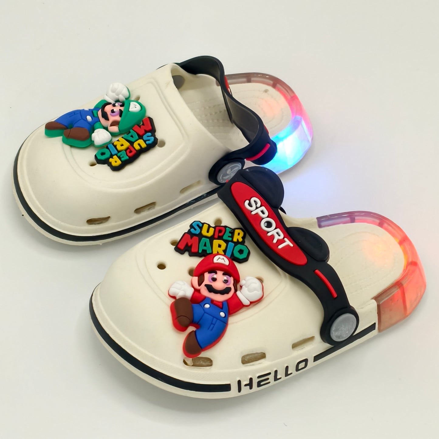super mario light extra soft crocs
