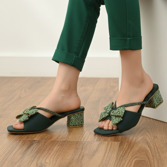 green heelup shoe