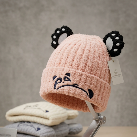 bear ear wool cap-980