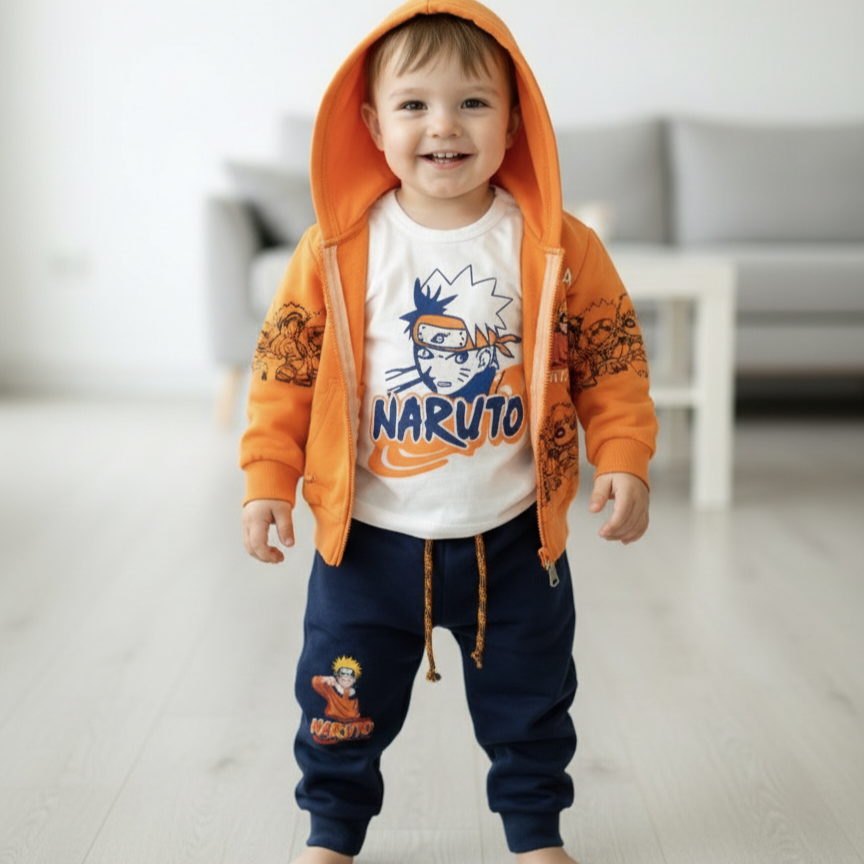 kids summer naruto suit 3 piece