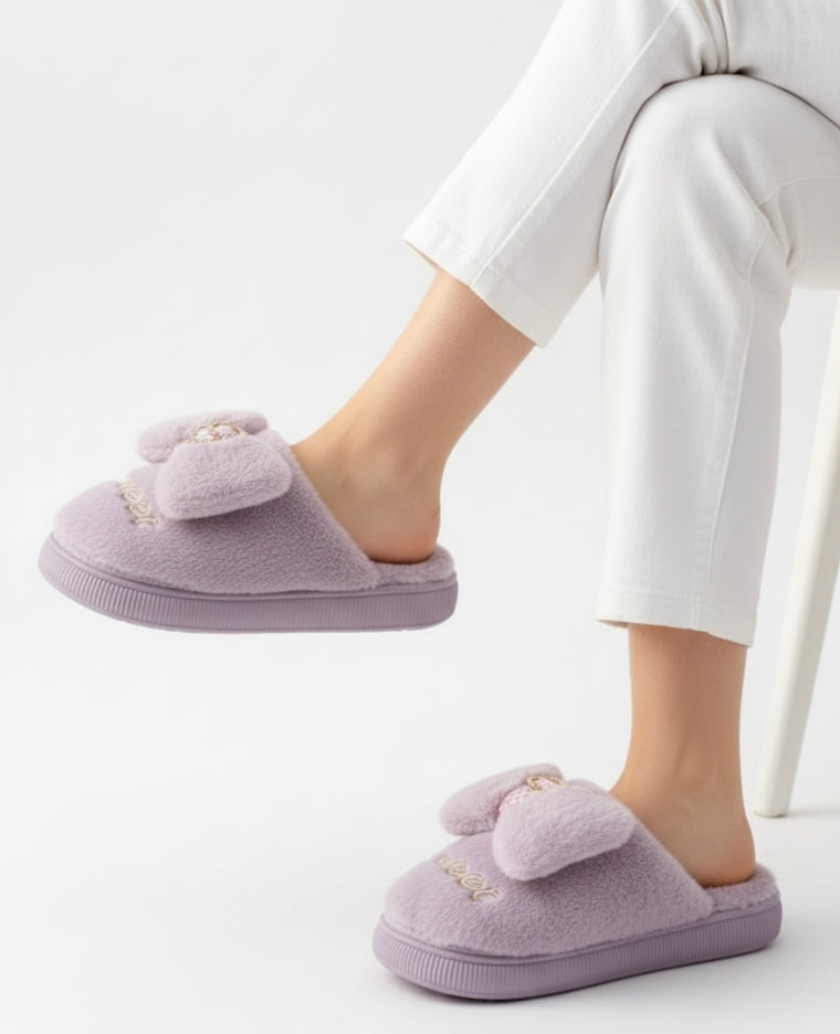 women sweet ribon carpet shoe-654