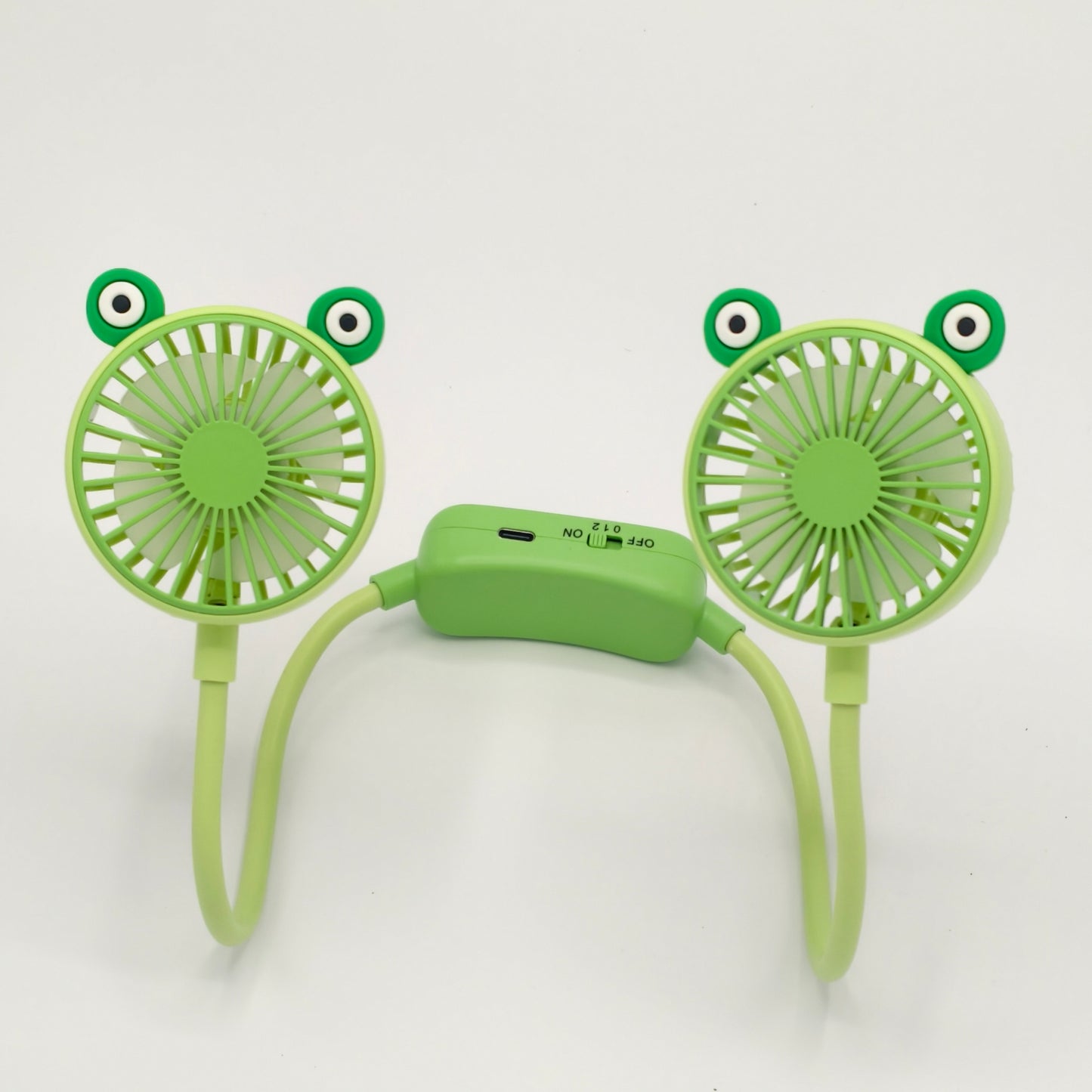 women portable folding neck fan USB charging electric battery power rechargeable